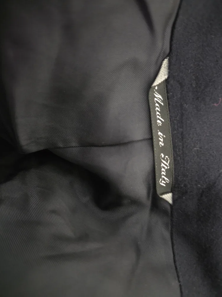 Canali Men's Dark Navy oversized Overcoat (Size XL) image indicator(8)