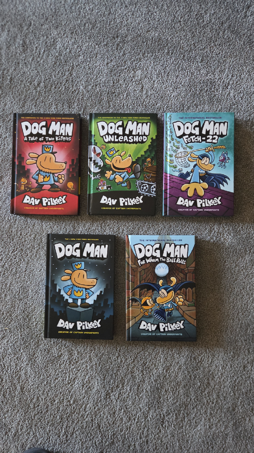 Dog Man Book Set by Dav Pilkey 1 book for $8 or all for $25