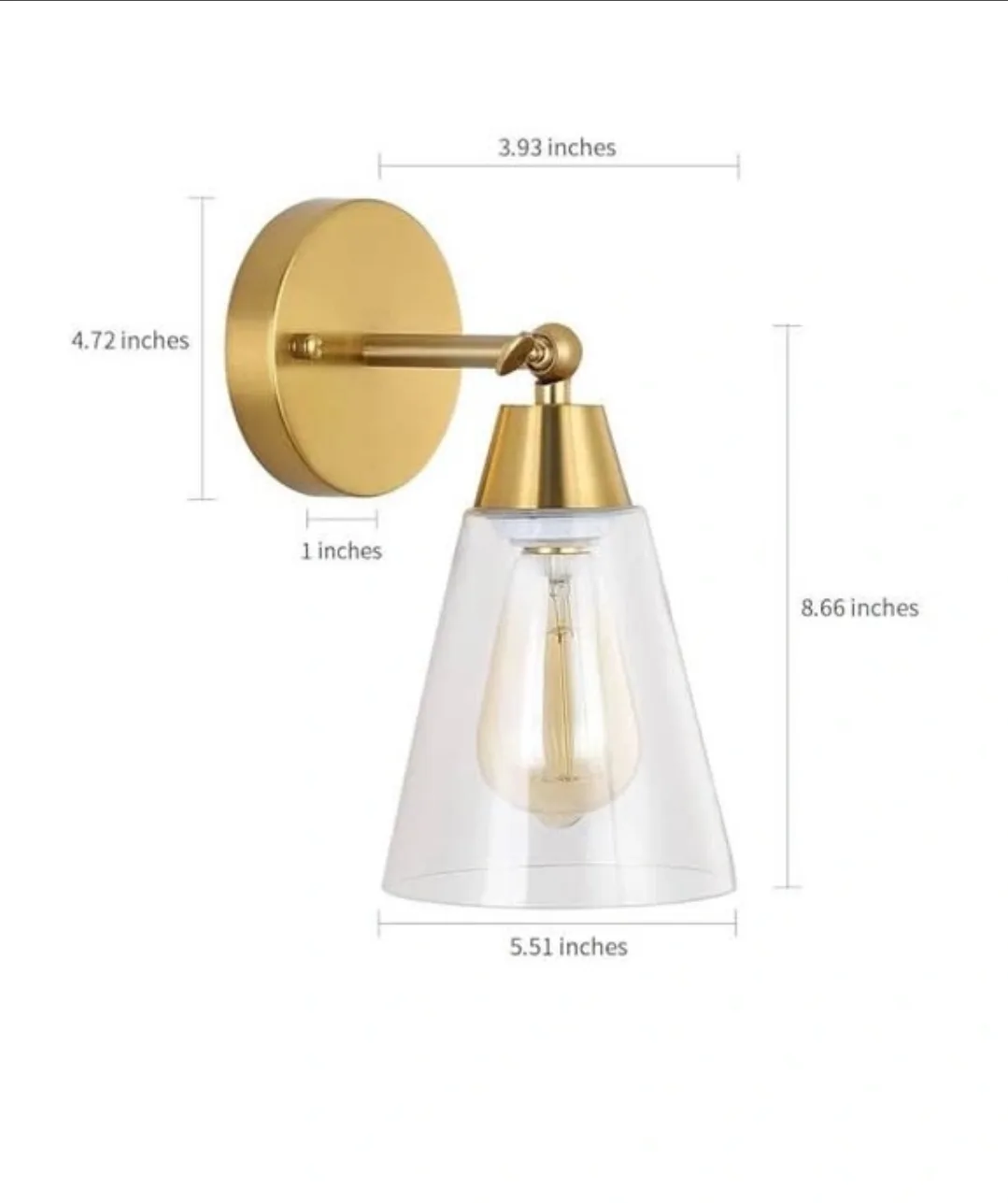 New Gold Wall Sconce Lighting Fixture (Set of 2) image indicator(2)