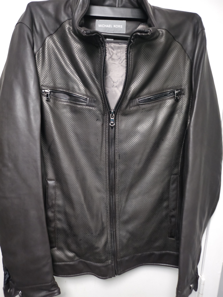 Michael Kors Black Leather Jacket - Size M