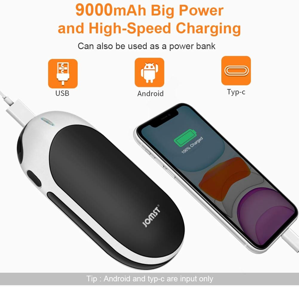 Jomst 9000mAh Hand Warmers,Rechargeable Hand Warmer - photo 3