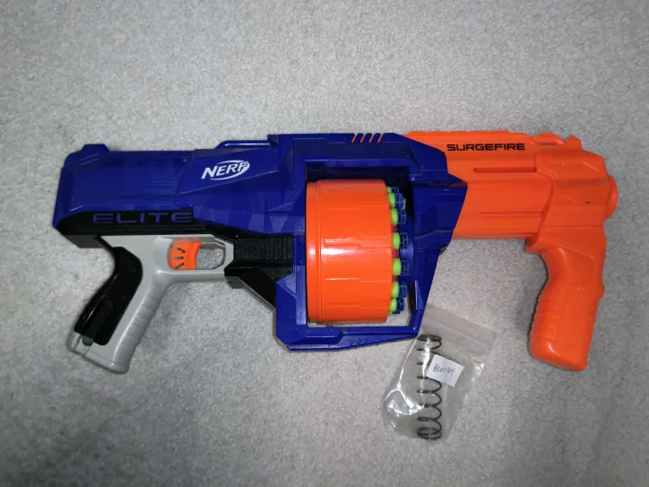 Nerf Elite Surgefire Blaster With Upgraded Spring