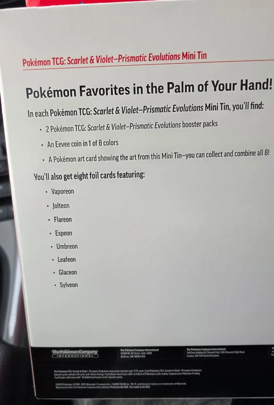 Pokemon TCG Scarlet & Violet Mini Tin 8-Pack image indicator(2)