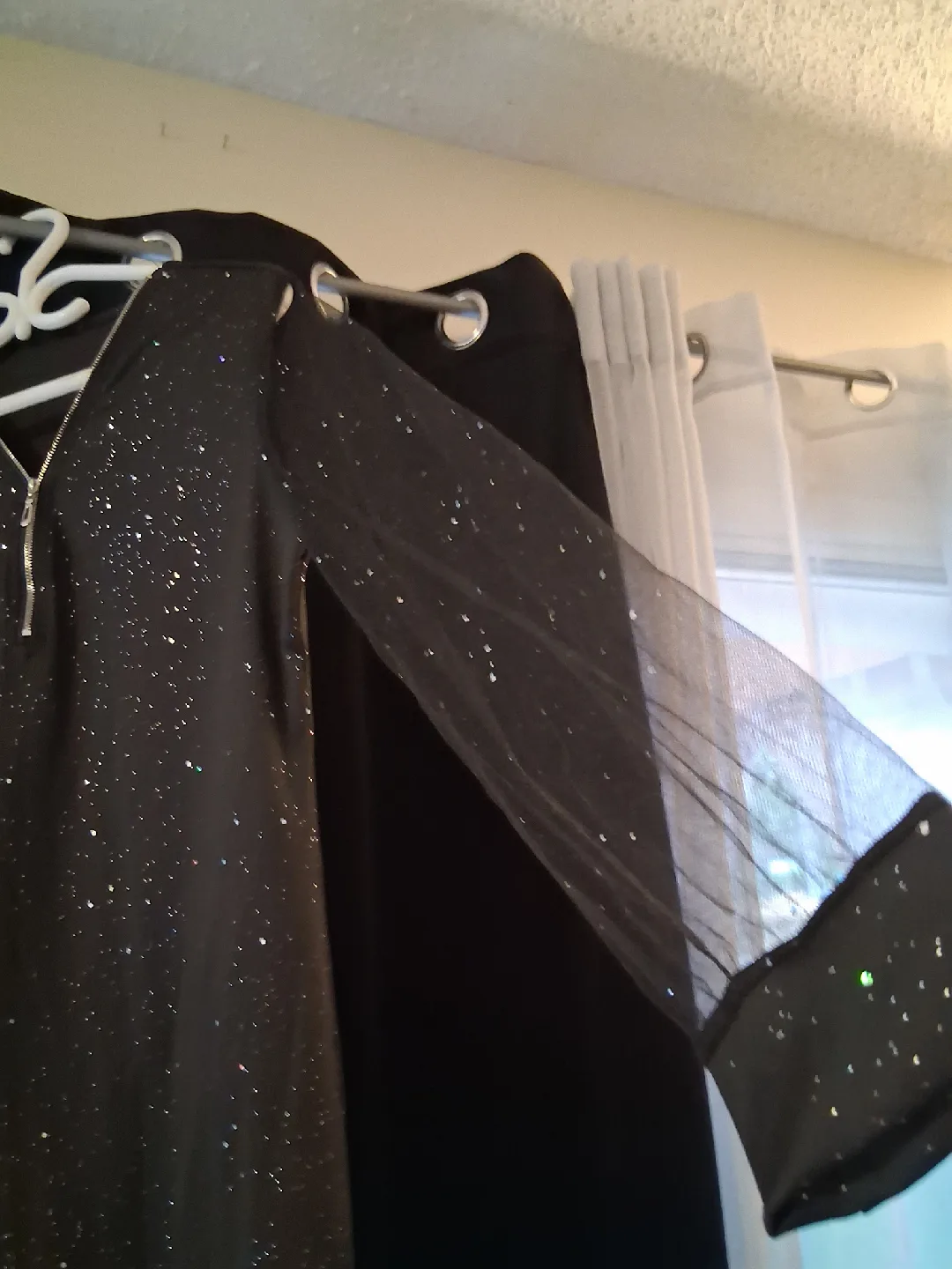 Black Sparkly Long Sleeve Top image indicator(3)