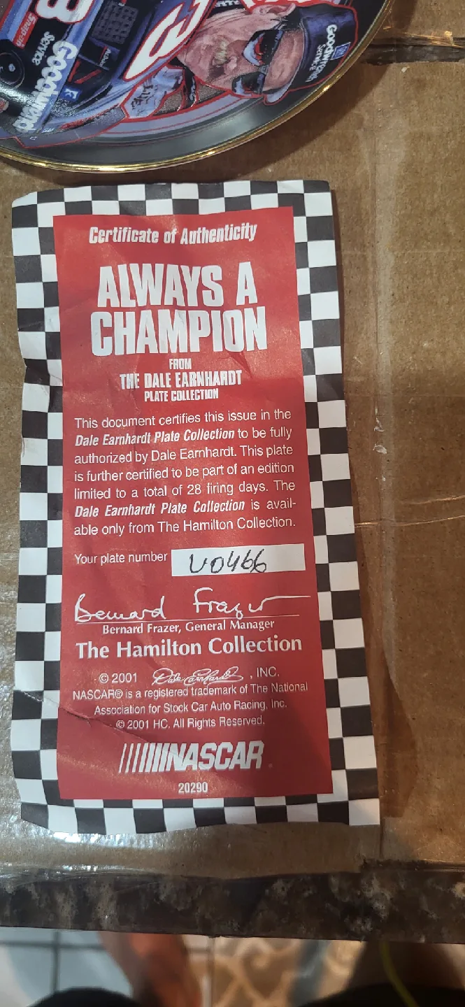 Dale Earnhardt Plate Collection - Always A Champion image indicator(2)