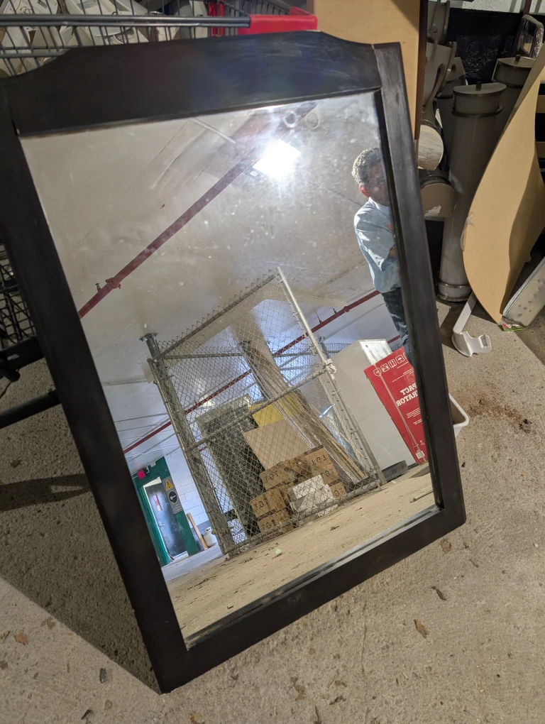 Dark Brown Framed Mirror & Dresser Set - photo 4