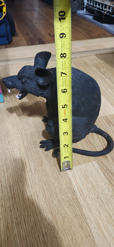 Black Rat Halloween Decoration 8 inches image indicator(6)