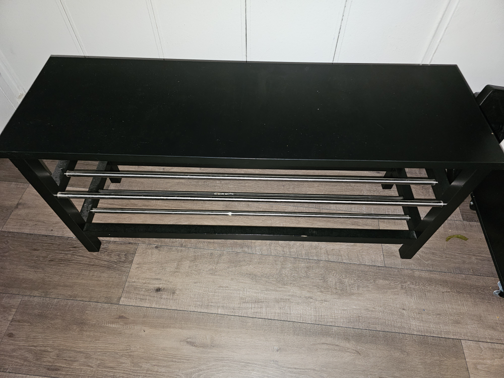 Black Shoe Rack Bench