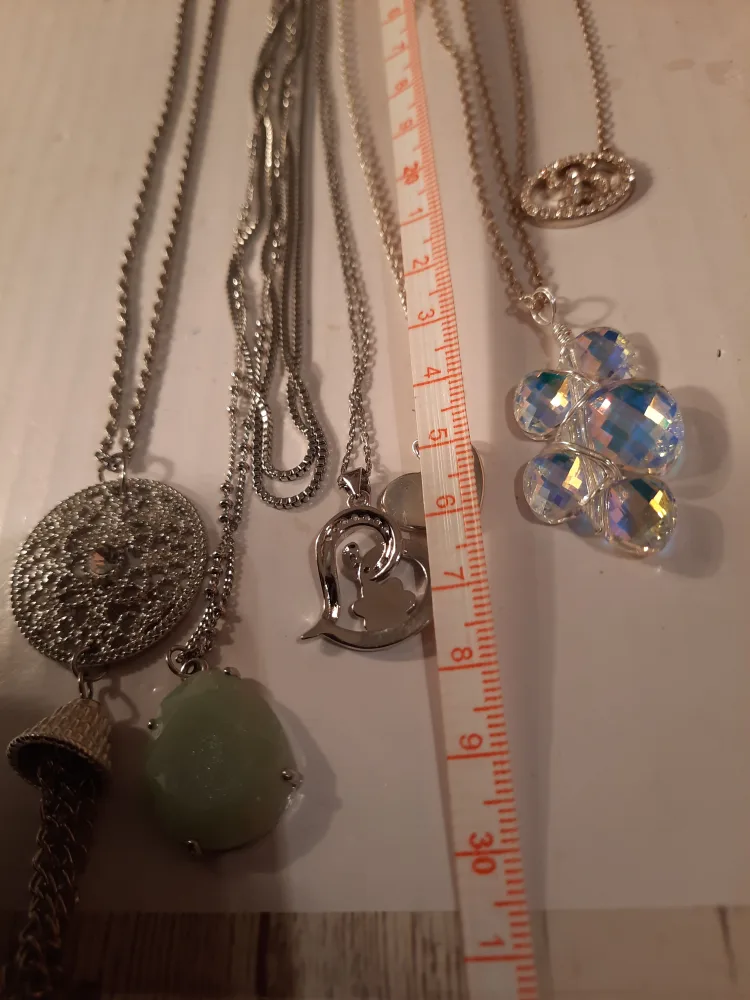 silver tone silver plate neclases image indicator(8)