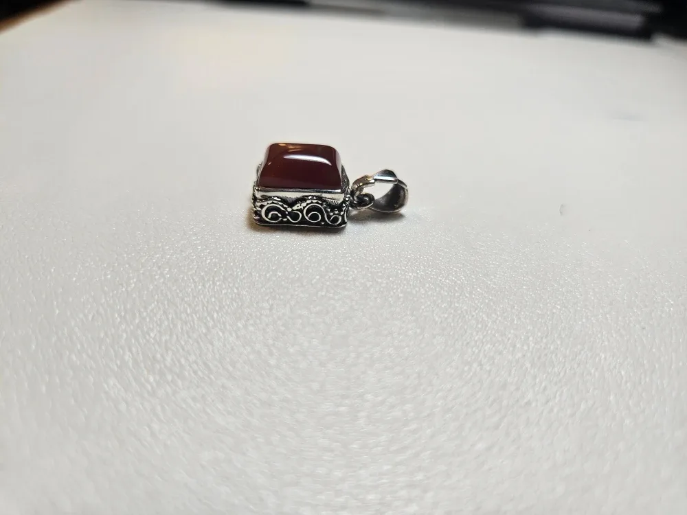 Red Stone Pendant pure silver image indicator(2)