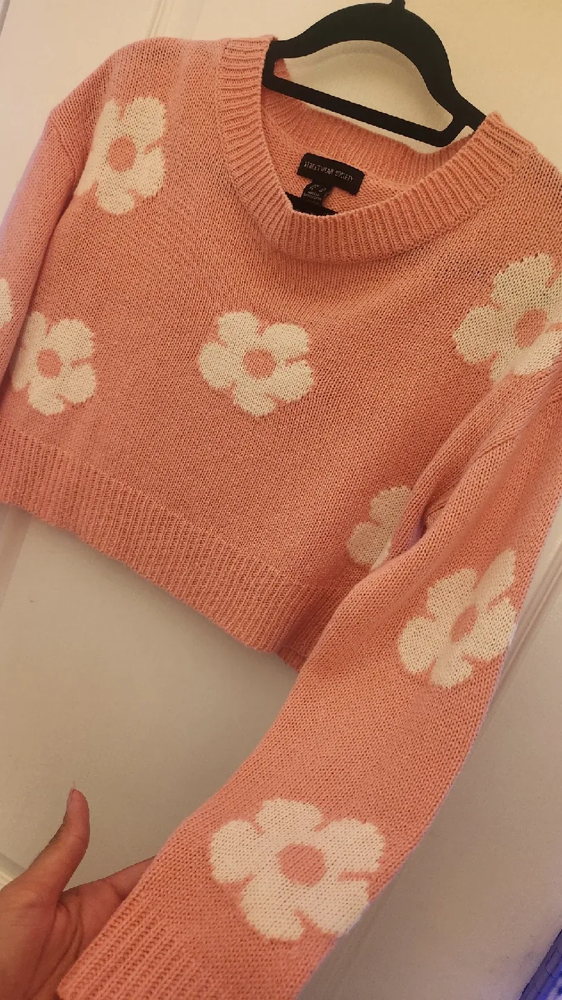 Streetwear Society Pink Floral Sweater - Size M image indicator(5)