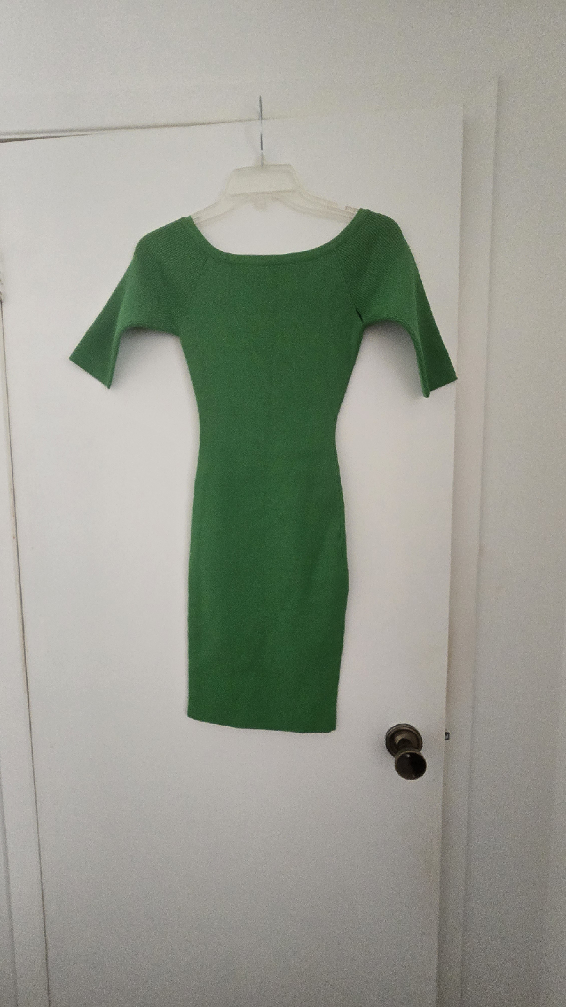 Mariano Green Ribbed Dress - Size M/M - photo 2