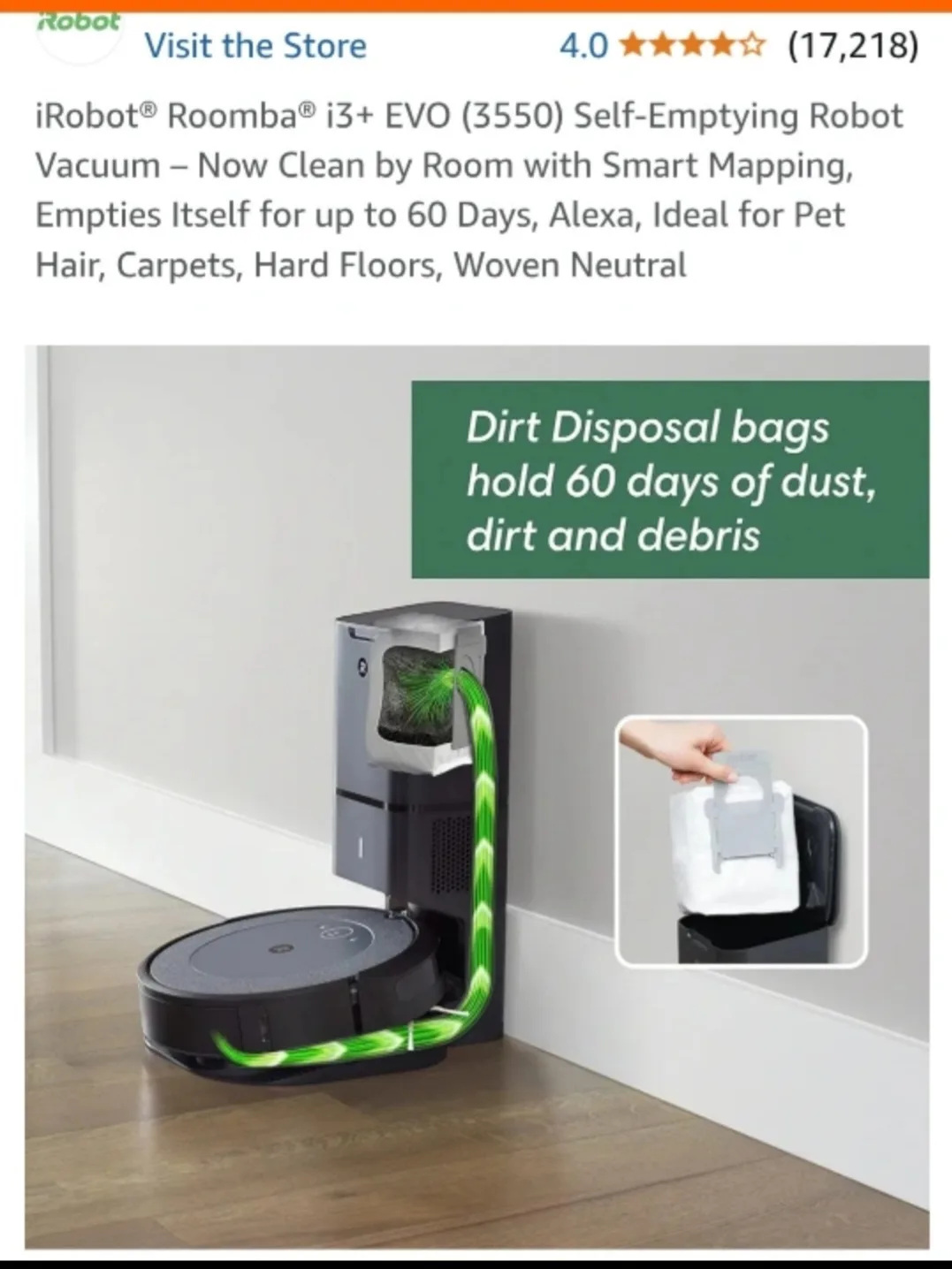 iRobot Roomba i3+ EVO Self-Emptying Robot Vacuum image indicator(3)