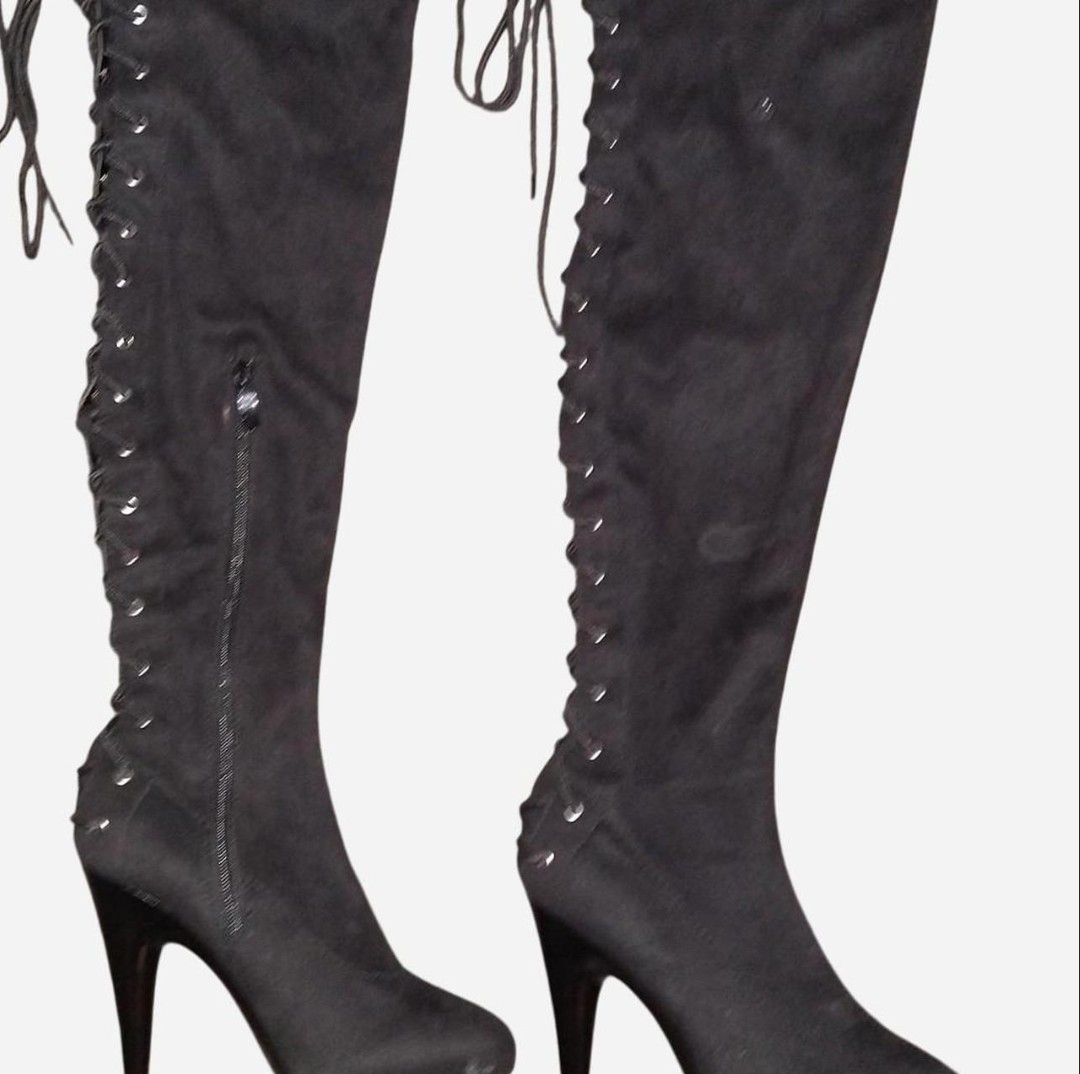 Ellie Sexy 6" Velvet Platform Stiletto's Over the Knee Boots - photo 2