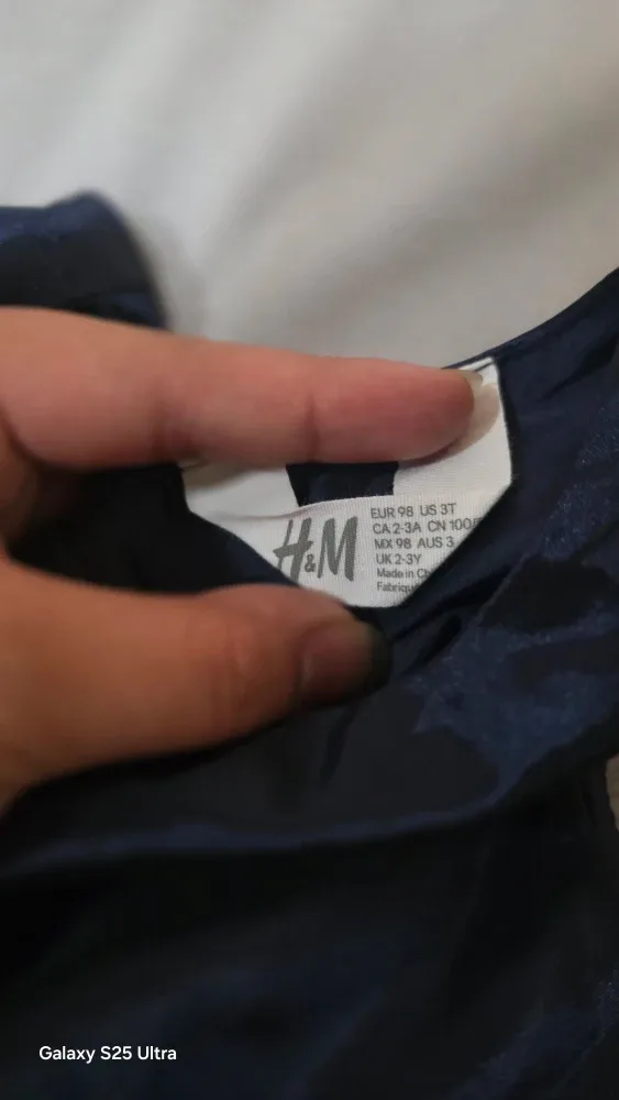 H&M Girls Navy Blue Dress (2dress) - Size 3T image indicator(3)