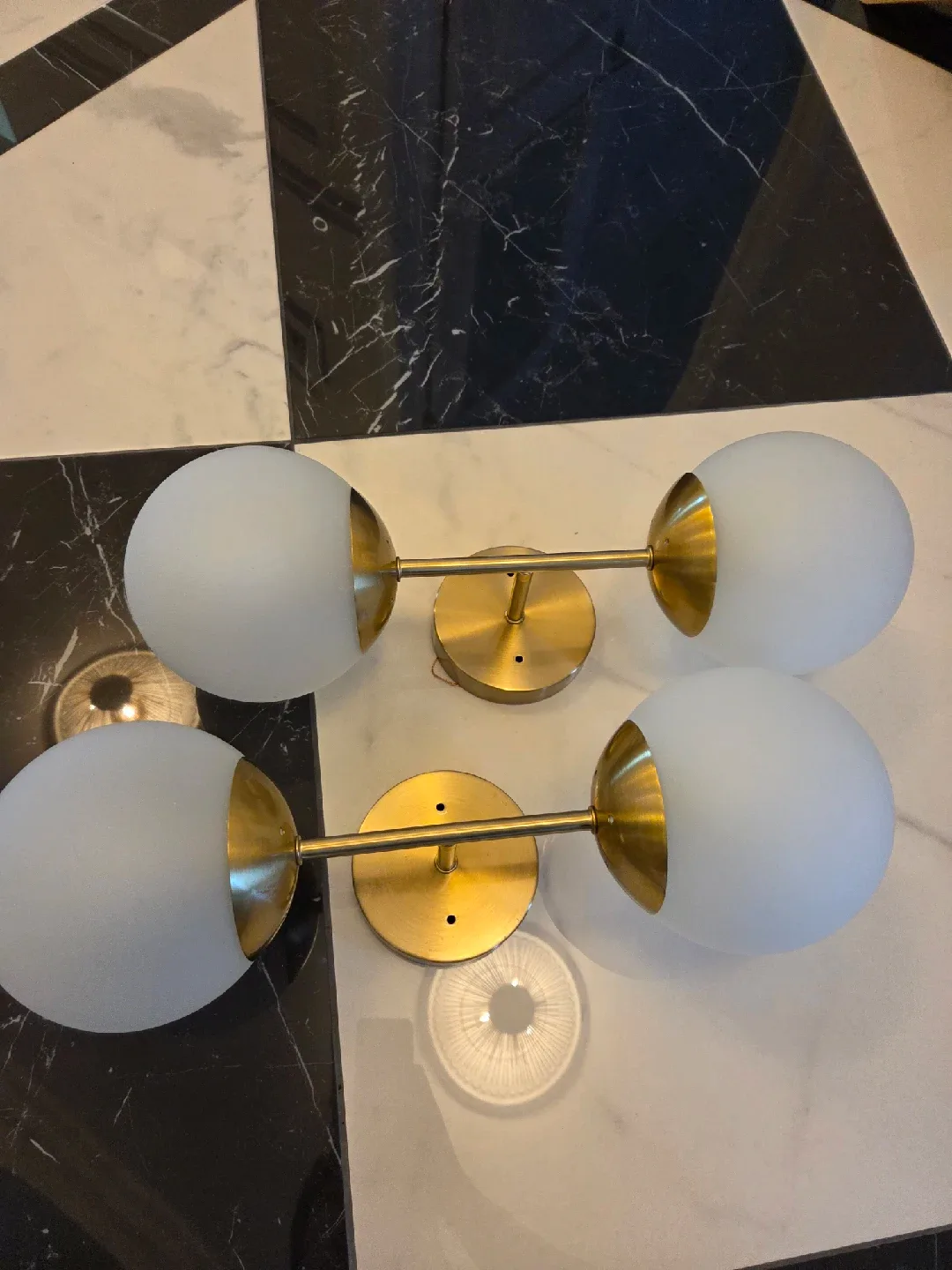 Set of 4 Modern Globe Wall Sconces image indicator(3)