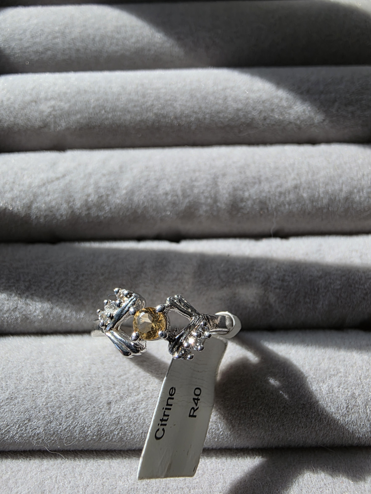 Silver Citrine Ring