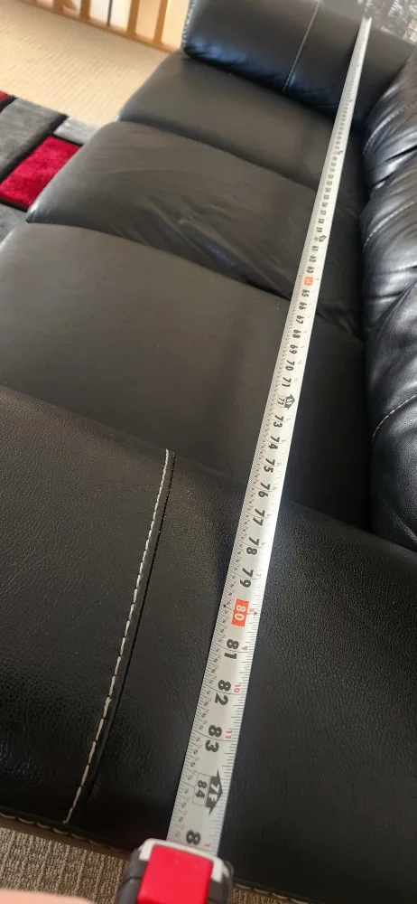 Black Leather 3-Seater Sofa image indicator(5)