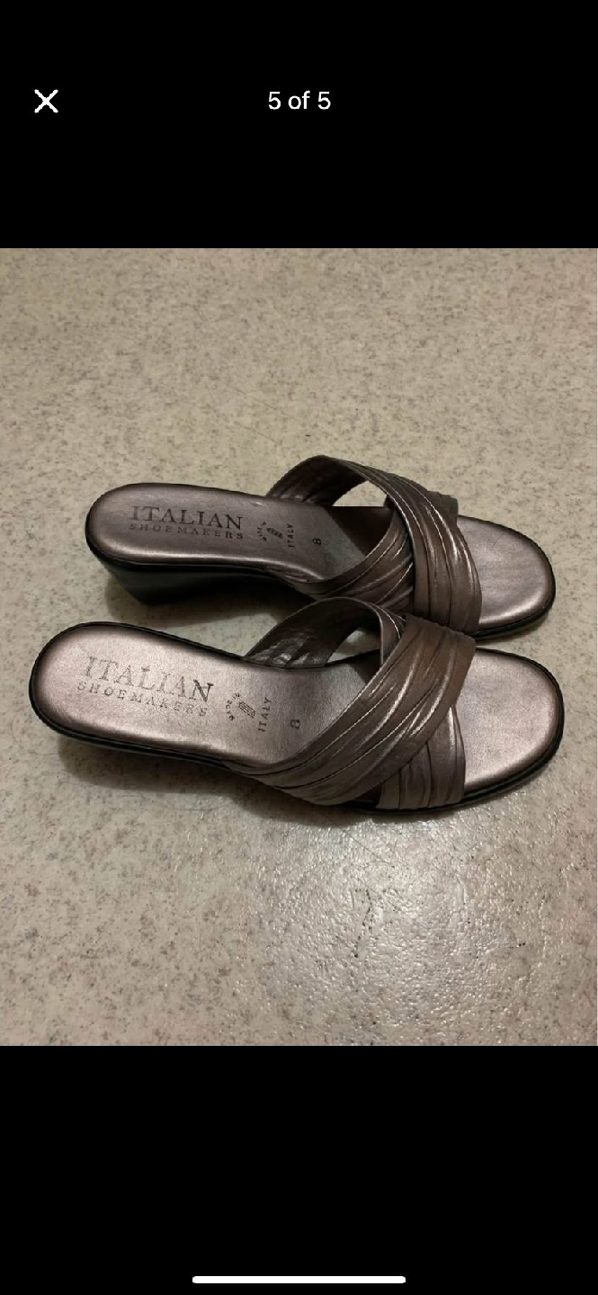 Italian Shoemakers Bronze Sandals - Size 8 - photo 2