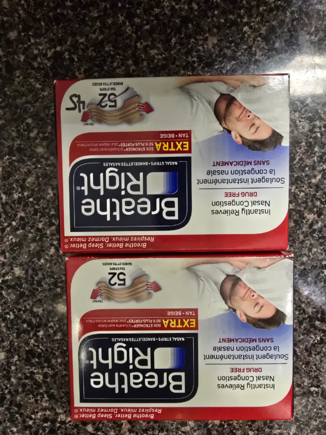 Breathe Right Nasal Strips - Tan, 52 count