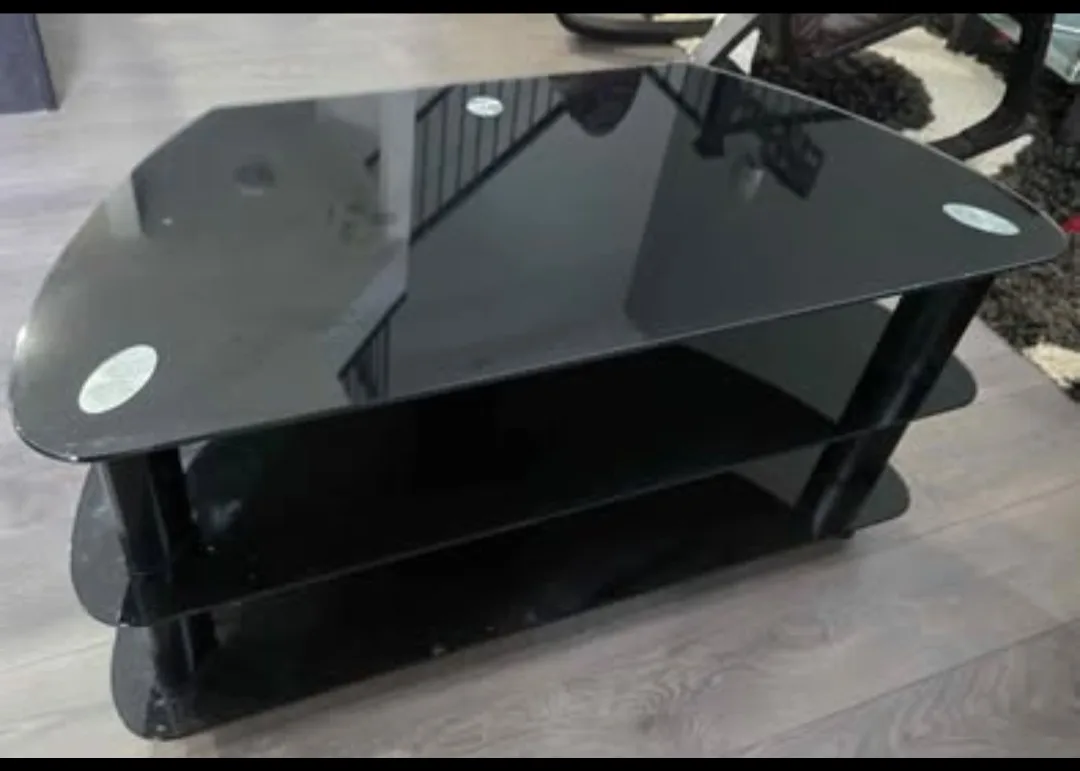 Black Glass TV Stand image indicator(4)