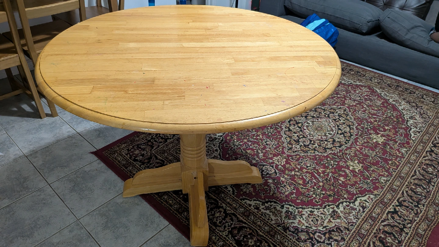 Round wooden table - photo 3