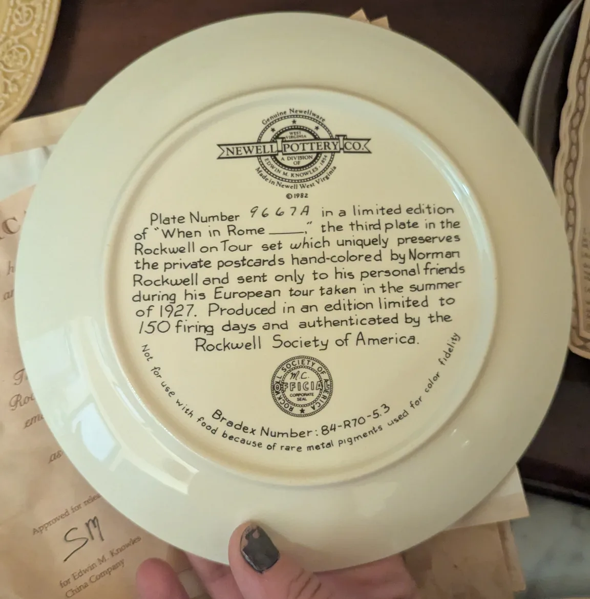 Norman Rockwell Collector Plates five plates for 45$ image indicator(6)