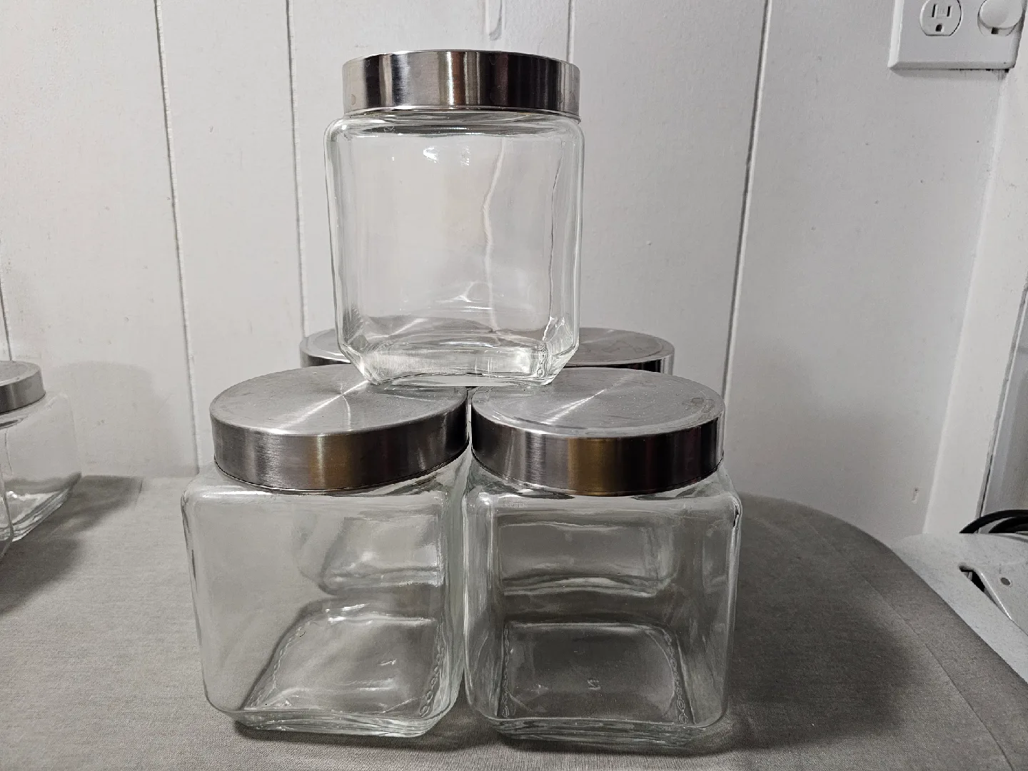 Glass Jars with Stainless Steel Lids - Set of 21 image indicator(2)