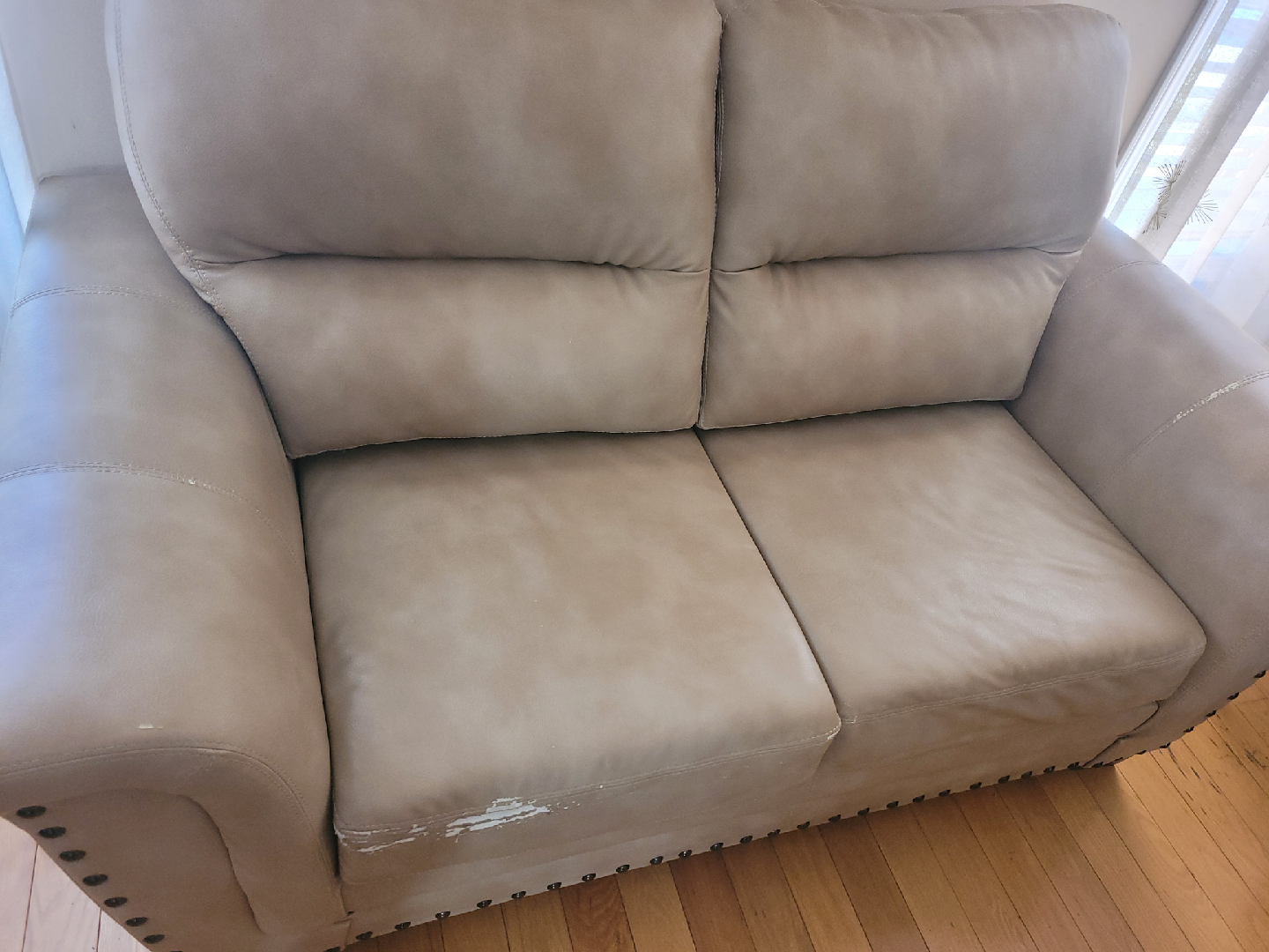 Beige Loveseat Sofa - photo 2