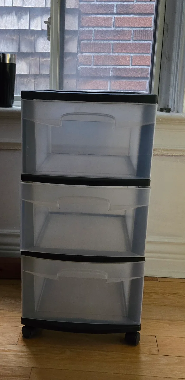 sterilite 3-Drawer Rolling Storage Cart