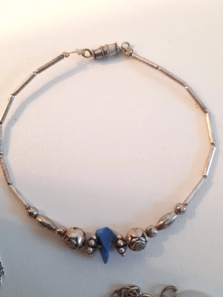 Necklace Lot: Black, White, Silver image indicator(6)