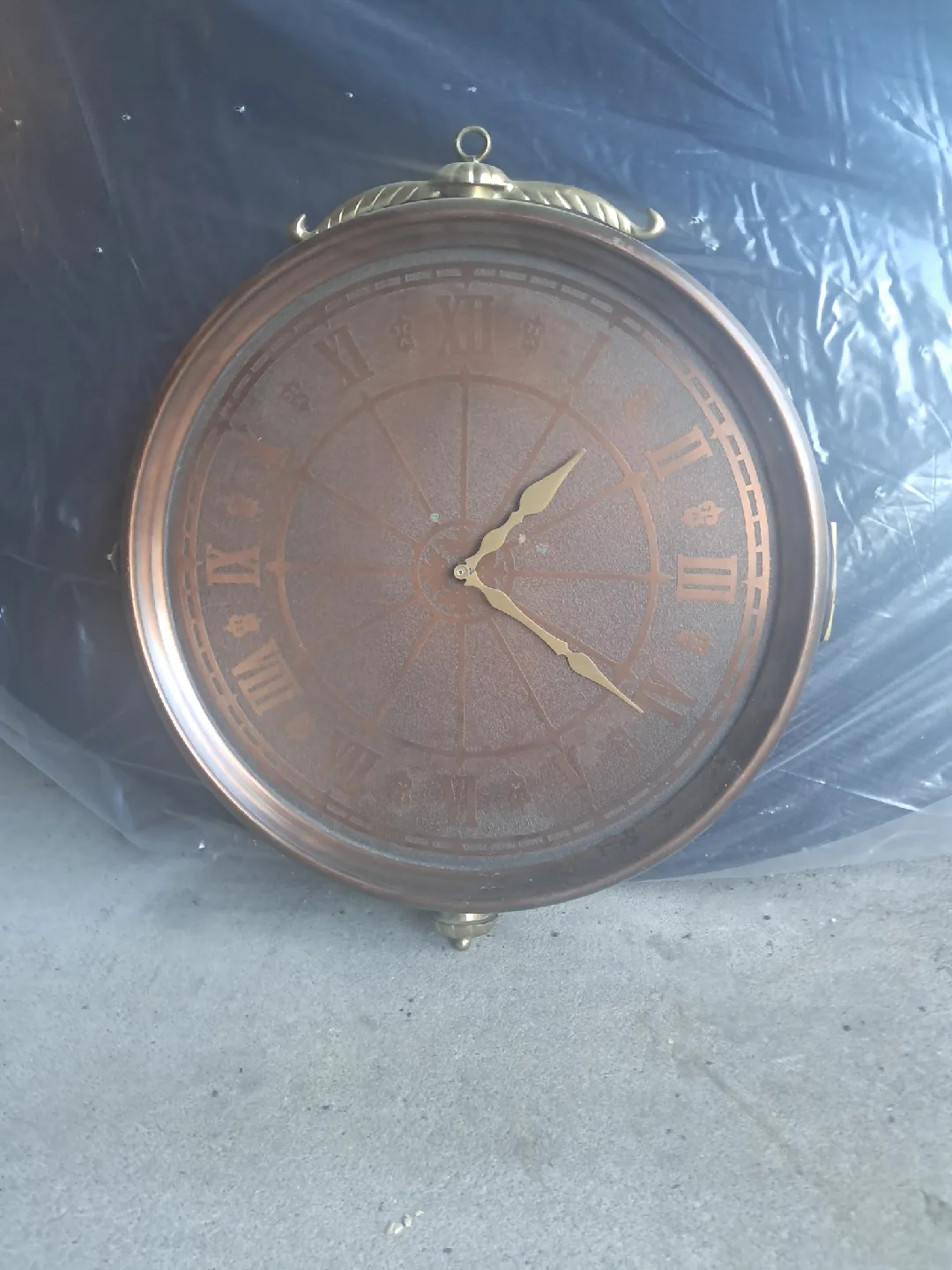 Vintage Copper Coloured Wall Clock image indicator(2)