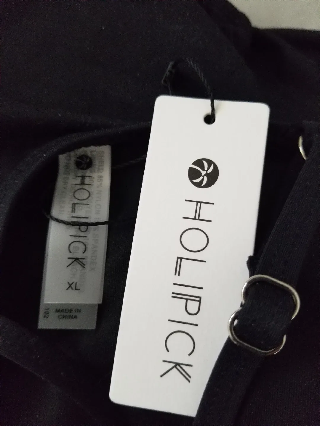 Holipick Black One Shoulder Swimsuit - XL image indicator(3)