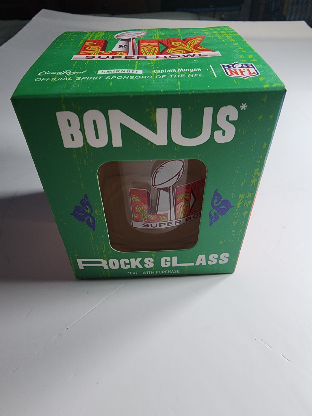 Super Bowl LVIII Rocks Glass