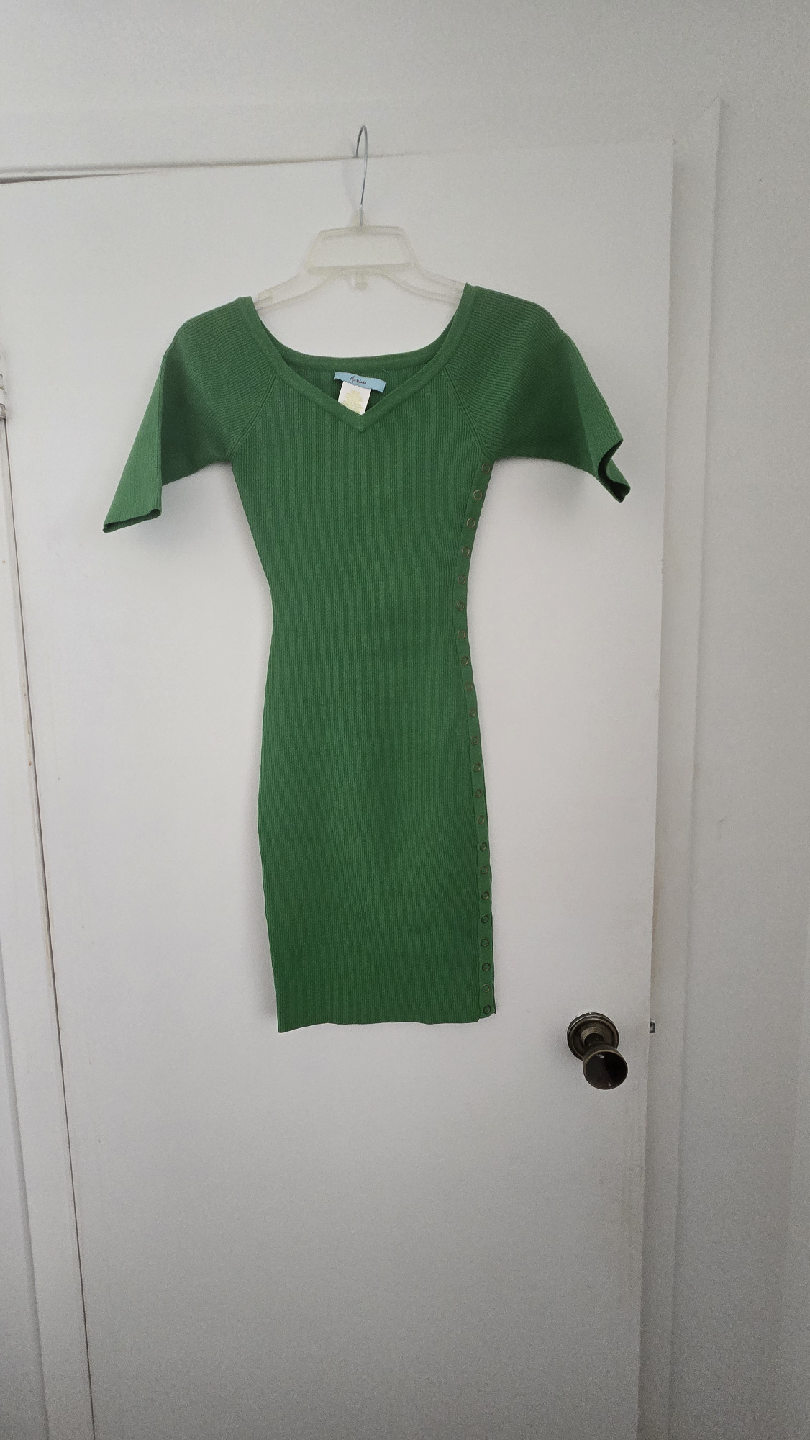 Mariano Green Ribbed Dress - Size M/M