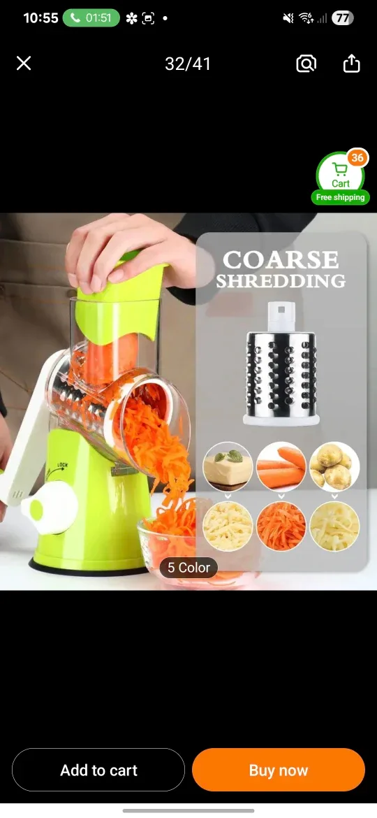 Vegetable/cheese Slicer Shredder Grater image indicator(2)