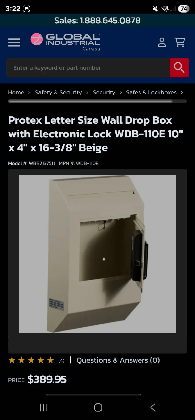Protex WDB-110E Wall Drop Box Beige image indicator(2)