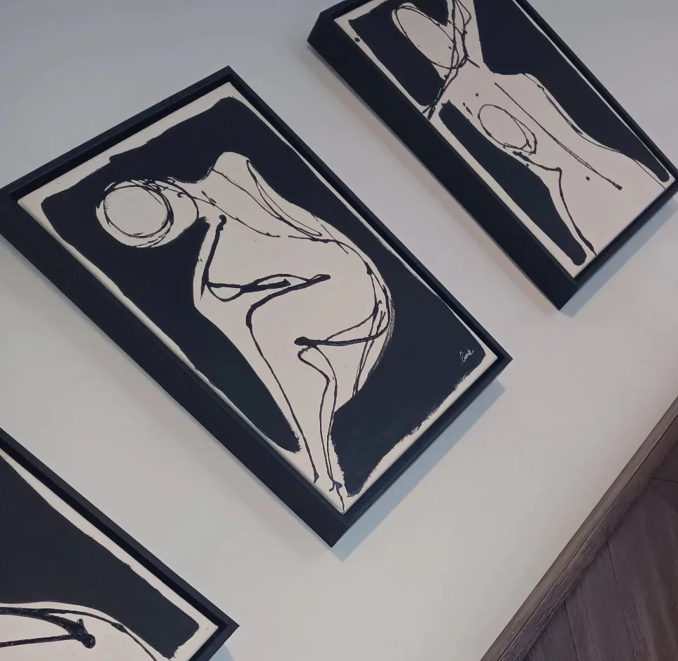 Abstract Figure Art - Black Frame thumbnail