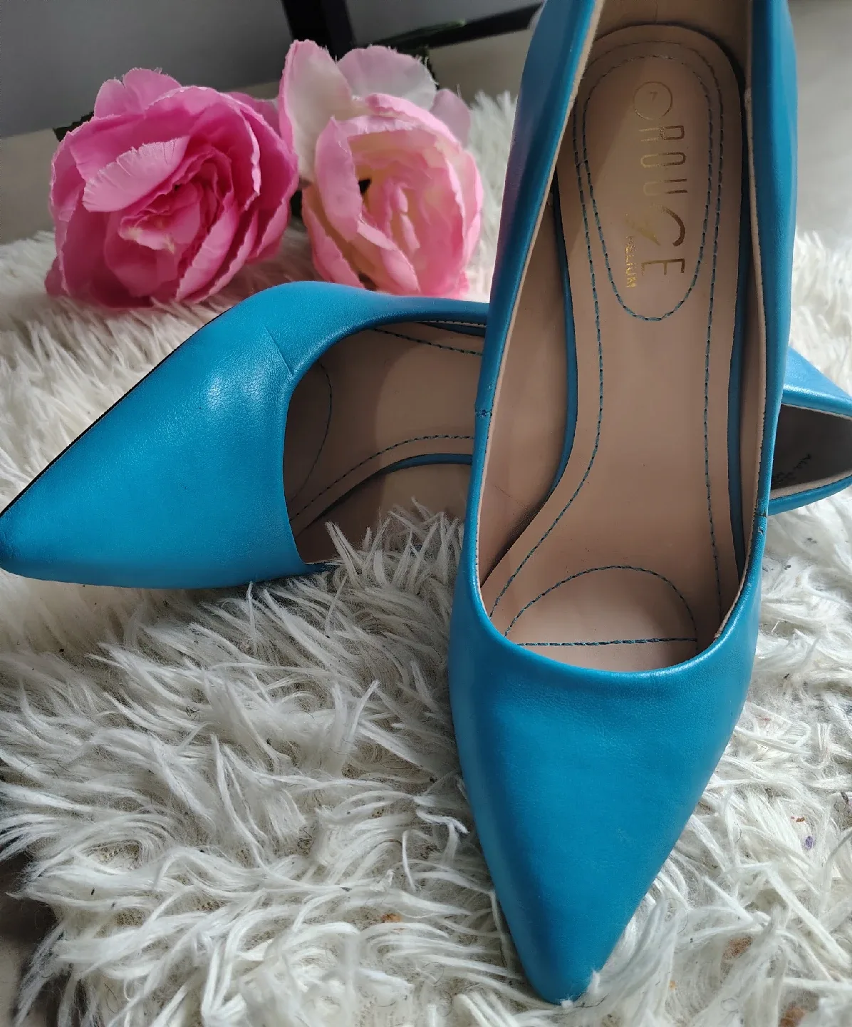Oruze Blue Pointed Heels - Size 7 🥕 I am in thumbnail