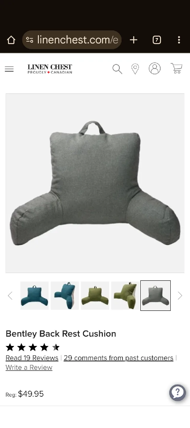 Linen Chest Bentley Back Rest Cushion image indicator(2)