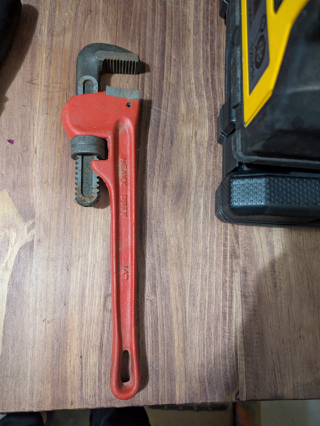 Red Heavy Duty Pipe Wrench
