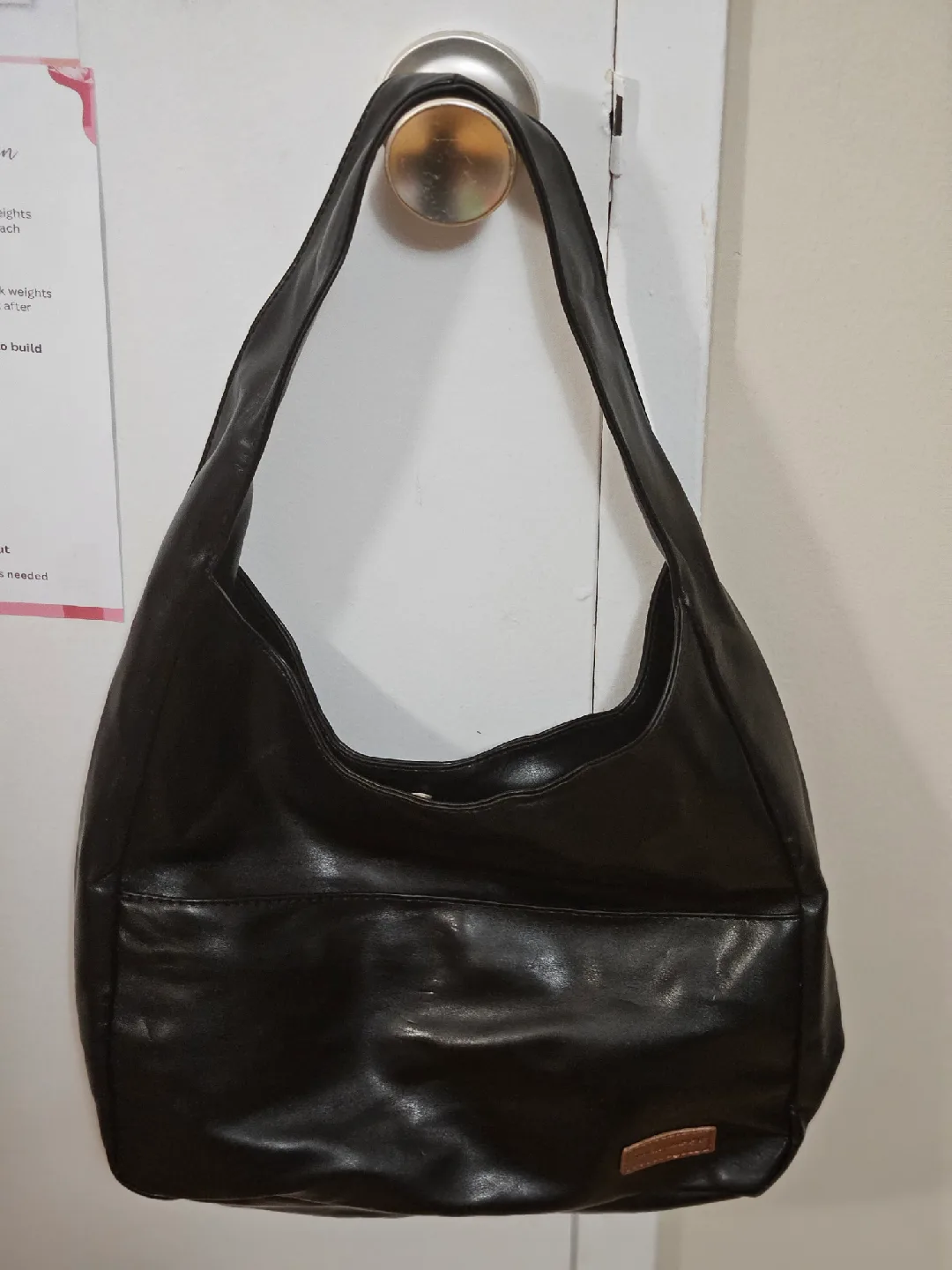 Black Leather Hobo Bag thumbnail