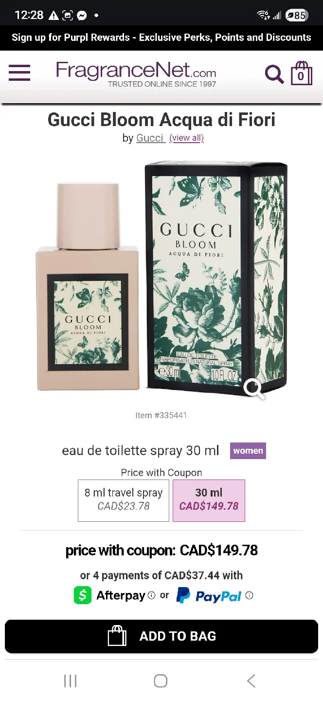 NEW Gucci Bloom Acqua di Fiori EDT 30ml image indicator(2)