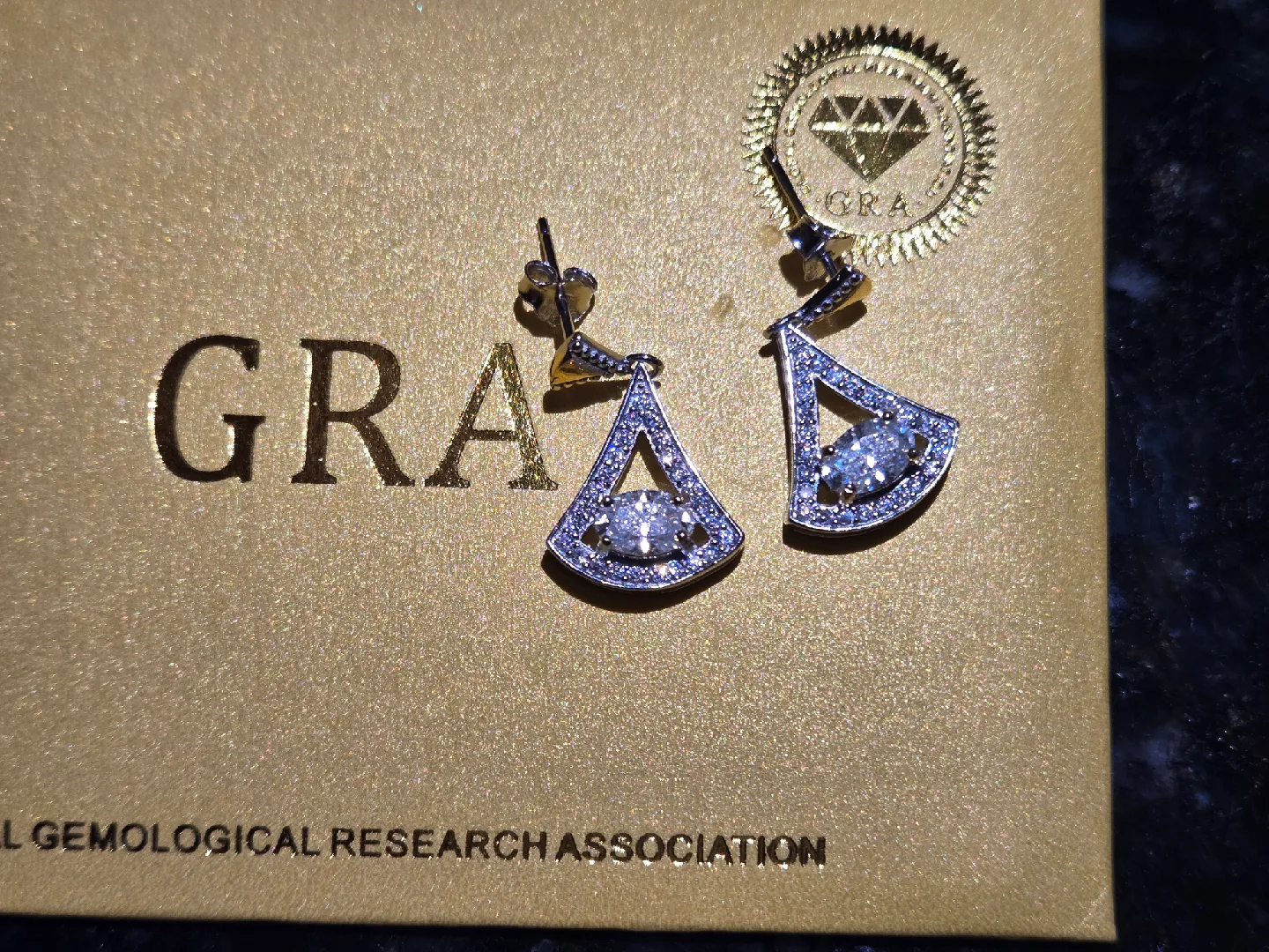 Moissanite 1.0 CT Sterling silver earrings new image indicator(2)