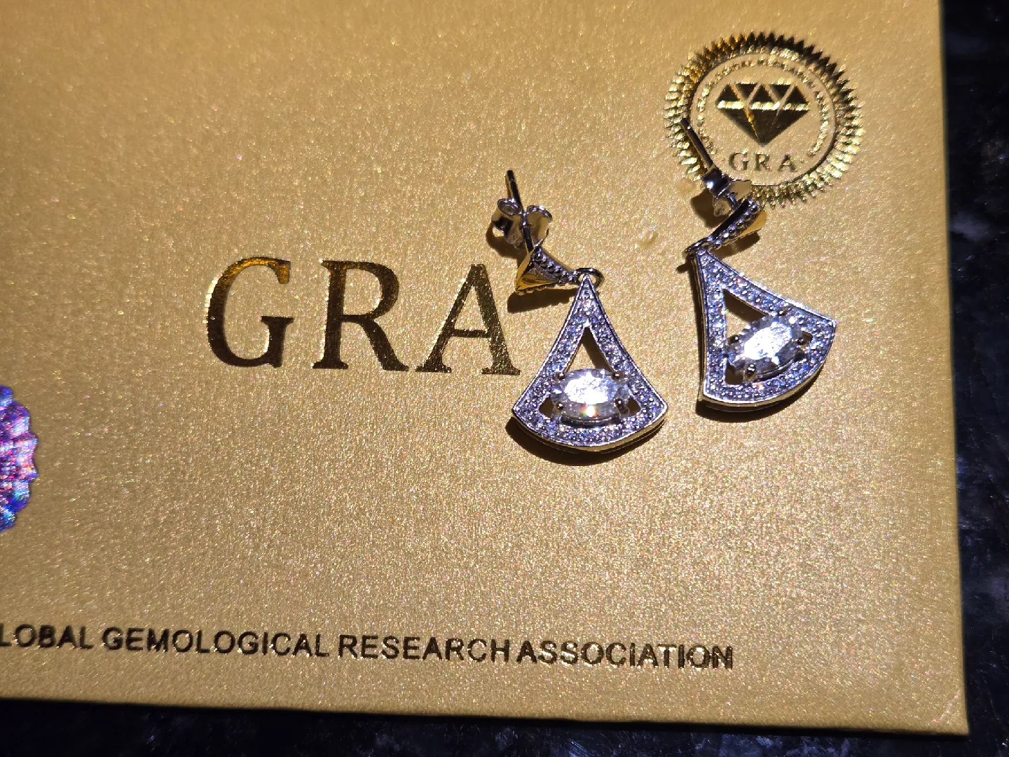 Moissanite 1.0 CT Sterling silver earrings new image indicator(3)