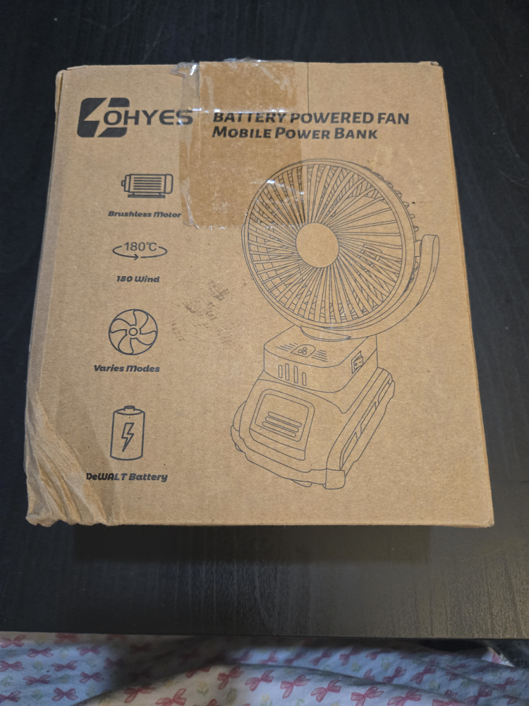 ZOHYES Battery Powered Fan Mobile Power Bank
