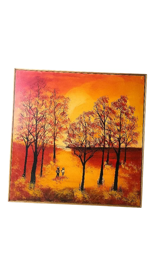 Original Norman Mercer painting of an autumn scene. 37 x 37 " image indicator(8)