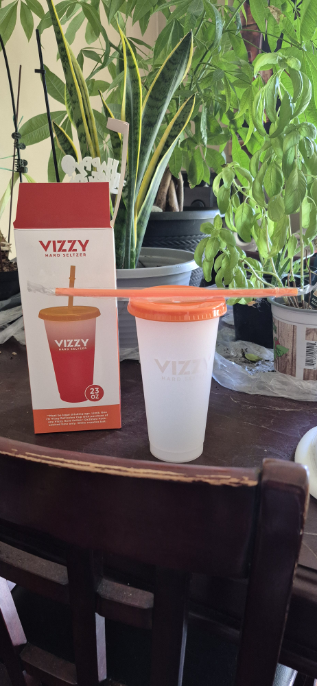 Vizzy Hard Seltzer Tumbler with Straw - New - photo 2