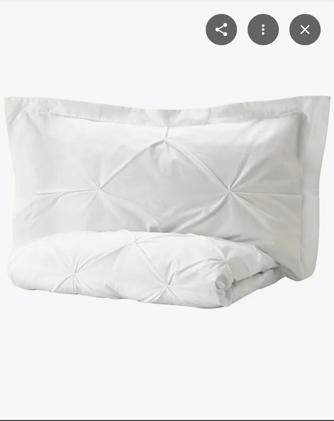 White Full/Queen Duvet cover with 2 shams only - photo 3