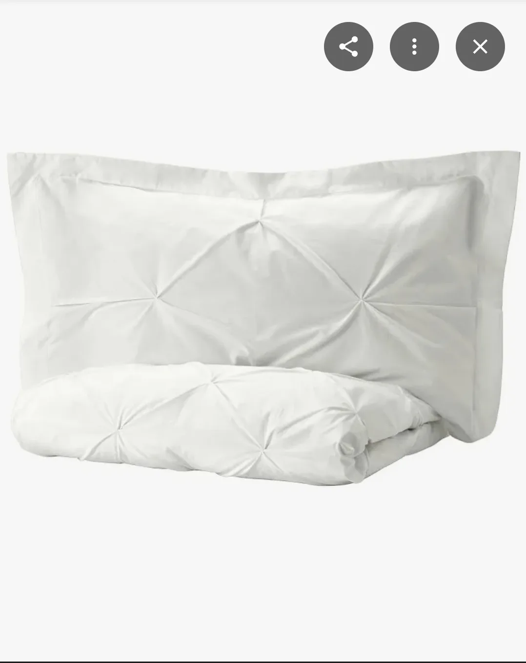 White Full/Queen Duvet cover with 2 shams only image indicator(3)